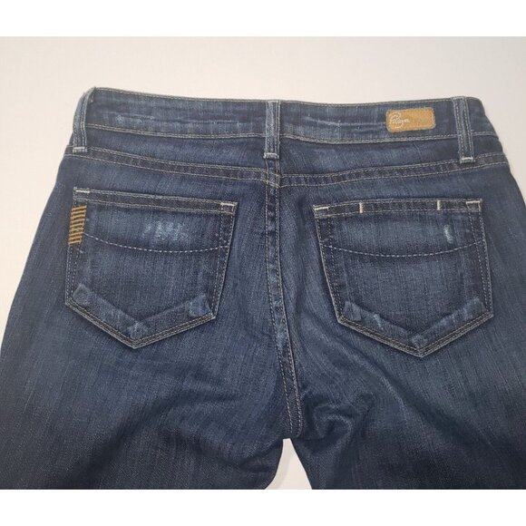 Paige Jeans Women’s Size 25 Skyline Skinny Dark Wash Stretch Distressed Citycore - Picture 13 of 16